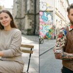 Kolaż pokazujący dwa skrajne typy osób z tatuażami