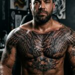 Mroczny, niezwykle szczegółowy tatuaż sowy w stylu realizmu